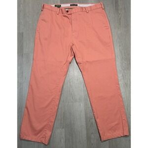 Orvis Straight Leg Chino Pants Men Size 40 Pink Coral Casual Gold Classic EUC